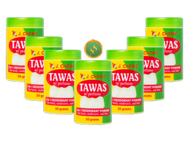 Tawas with perfume J.chemie 3 in 1 deodorant powder 50 grams